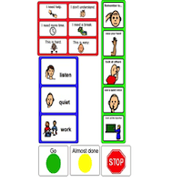 Visual supports commonly used in autism classroom.